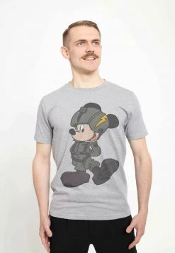 Henry Tiger Unisex DISNEY CLASSICS MICKEY JET PILOT - T-Shirt Print - Melange Grey