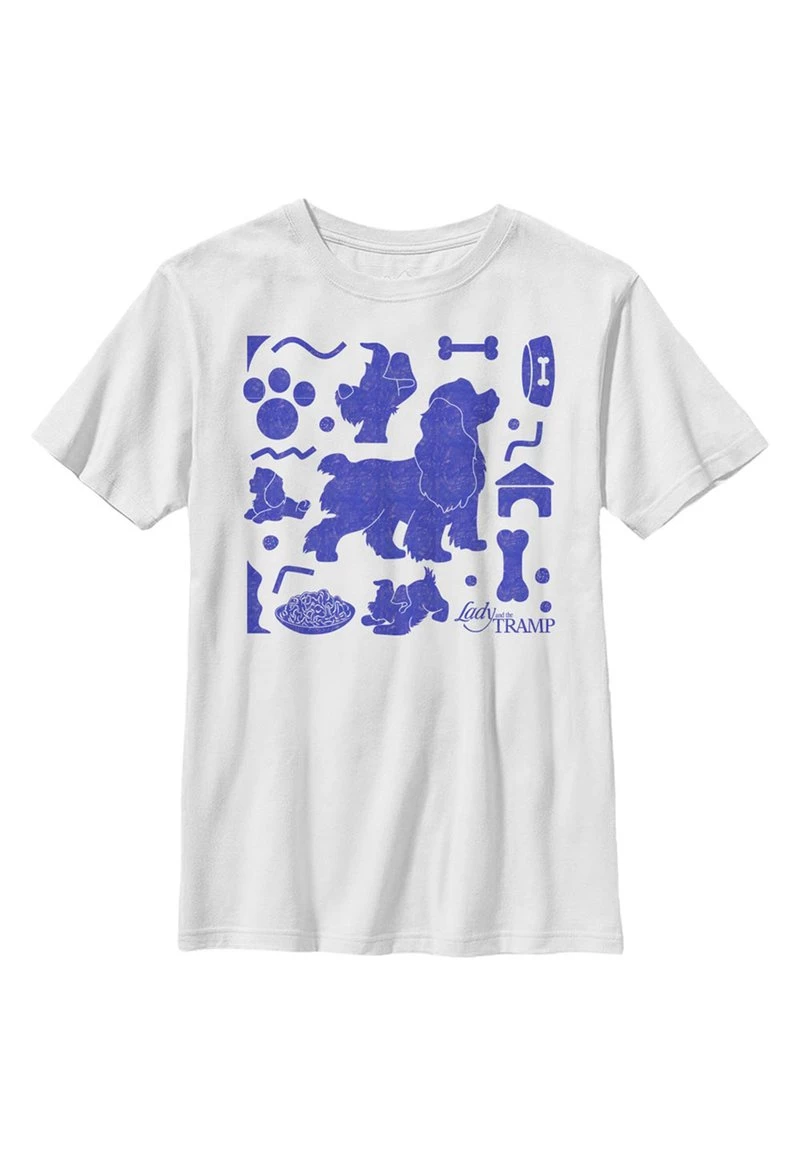 Henry Tiger Unisex DISNEY CLASSICS LADY AND TRAMP - T-Shirt Print - White 1 Henry Tiger Unisex DISNEY CLASSICS LADY AND TRAMP - T-Shirt Print - White