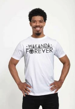 Henry Tiger Unisex MARVEL AVENGERS CLASSIC - STRAIGHT WAKANDA - T-Shirt Print - White