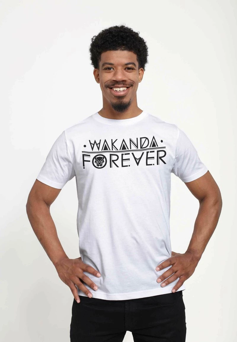 Henry Tiger Unisex MARVEL AVENGERS CLASSIC - STRAIGHT WAKANDA - T-Shirt Print - White 1 Henry Tiger Unisex MARVEL AVENGERS CLASSIC - STRAIGHT WAKANDA - T-Shirt Print - White