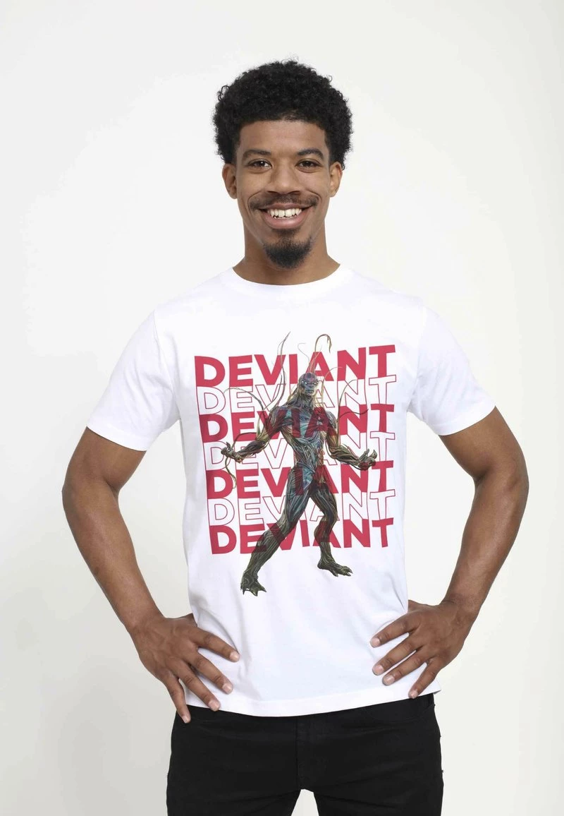 Henry Tiger MARVEL UNISEX DEVIANT REPEATING - T-Shirt Print - White 1 Henry Tiger MARVEL UNISEX DEVIANT REPEATING - T-Shirt Print - White