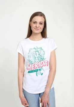 Henry Tiger Damen DISNEY DISNEY PRINCESSES - MERIDA POP - T-Shirt Print - White