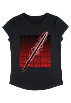 Henry Tiger Damen STAR WARS: THE MANDALORIAN - DARKSABER TEXT - T-Shirt Print - Black -Günstiges Henry Tiger Geschäft ac50c393453d4b138d177718deca2d87