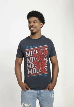 Henry Tiger DISNEY CLASSICS UNISEX MICKEY VINT STACKER - T-Shirt Print - Melange Black -Günstiges Henry Tiger Geschäft ac6cdd63b7e1491d816e4c607d19858b