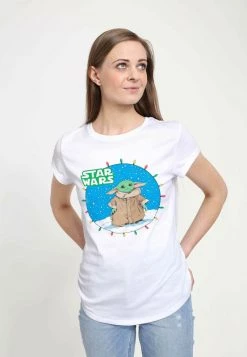 Henry Tiger Damen STAR WARS SNOW BABY LIGHTS - T-Shirt Print - White -Günstiges Henry Tiger Geschäft ac7fb7c0faad485db6bf90e417fd239a