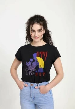 Henry Tiger DISNEY BEAUTY SPLIT - T-Shirt Print - Black | Damen -Günstiges Henry Tiger Geschäft ad36db57908043febf426de358b8d31d