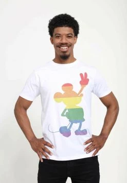 Henry Tiger DISNEY CLASSICS LOVE IS LOVE PRIDE MICKEY UNISEX - T-Shirt Print - White