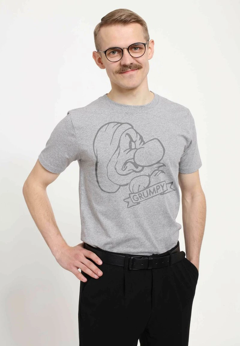 Henry Tiger Unisex DISNEY SNOW WHITE - GRUMPY - T-Shirt Print - Melange Grey 3 Henry Tiger Unisex DISNEY SNOW WHITE - GRUMPY - T-Shirt Print - Melange Grey – Bild 3