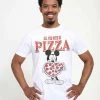 Henry Tiger Unisex DISNEY CLASSICS MICKEY ALL YOU NEED IS PIZZA - T-Shirt Print - White
