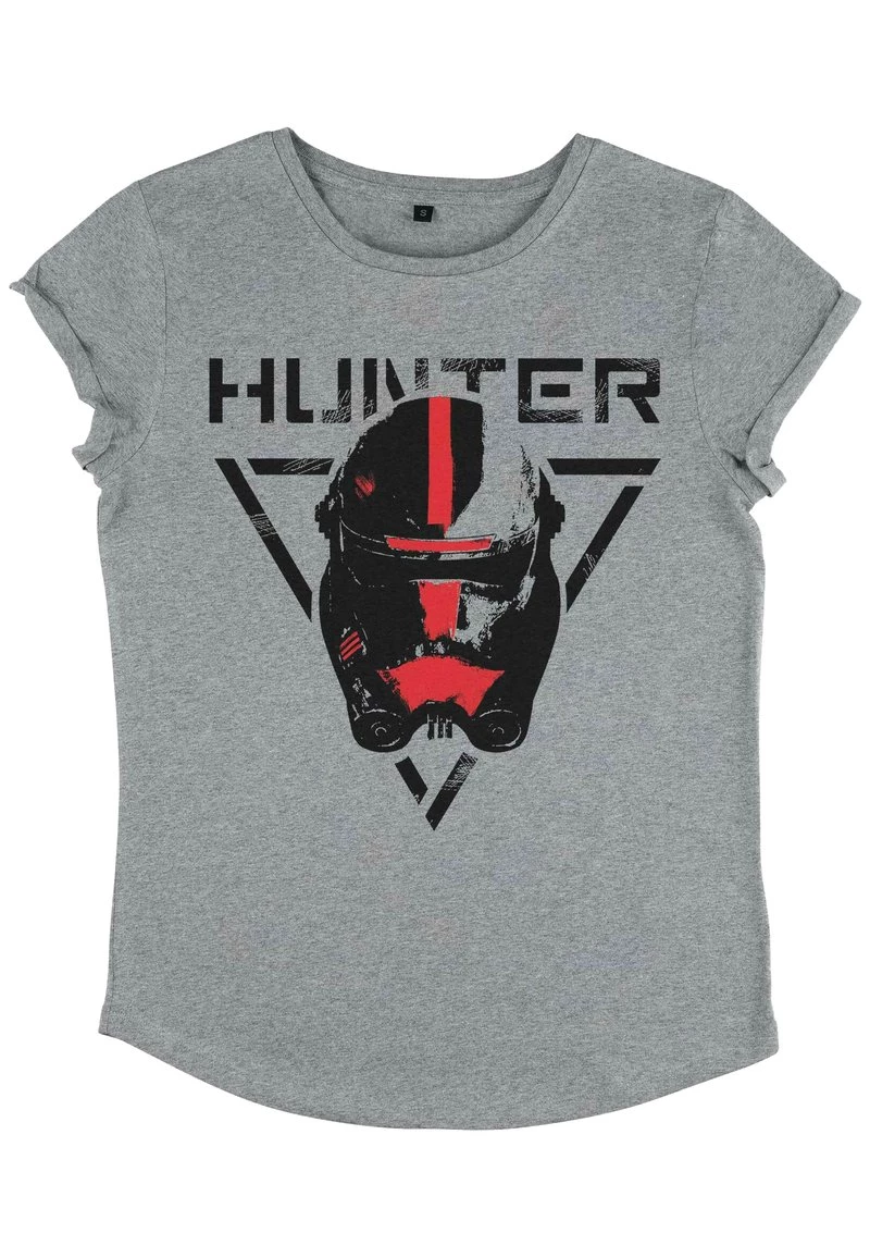 Henry Tiger Damen STAR WARS HUNTER - T-Shirt Print - Melange Grey 4 Henry Tiger Damen STAR WARS HUNTER - T-Shirt Print - Melange Grey – Bild 4