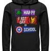 Henry Tiger Unisex MARVEL HAPPY FIRST DAY OF SCHOOL - Kapuzenpullover - Black