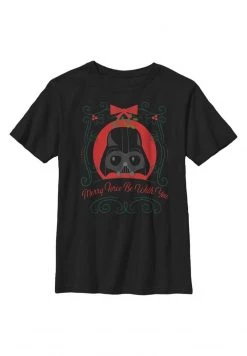 Henry Tiger Unisex STAR WARS MERRY FORCE - T-Shirt Print - Black