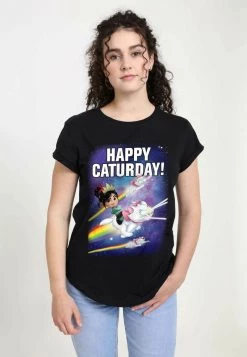 Henry Tiger Damen DISNEY HAPPY CATURDAY STARS - T-Shirt Print - Black