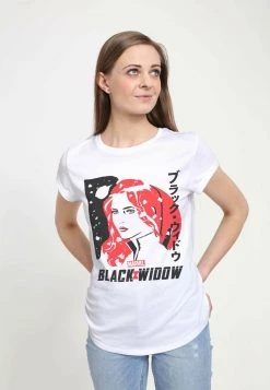Henry Tiger Damen MARVEL BLACK WIDOW: MOVIE - DRAWN WIDOW - T-Shirt Print - White -Günstiges Henry Tiger Geschäft b13eff0739b1486982296055313d99c0