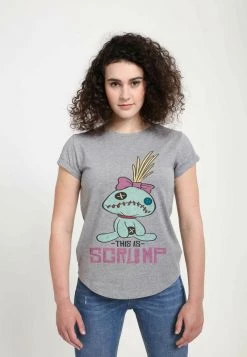 Henry Tiger DISNEY CLASSICS LILO & STITCH - THIS IS SCRUMP - T-Shirt Print - Melange Grey | Damen