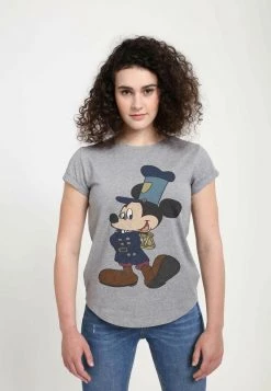 Henry Tiger Damen DISNEY CLASSICS MICKEY CLASSIC - MICKEY STEAMPUNK - T-Shirt Print - Melange Grey