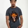 Henry Tiger Unisex DISNEY THE LION KING - PATTERNED SCAR - T-Shirt Print - Melange Black