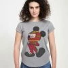 Henry Tiger Damen DISNEY CLASSICS MICKEY CLASSIC - MICKEY RACECAR DRIVER - T-Shirt Print - Melange Grey