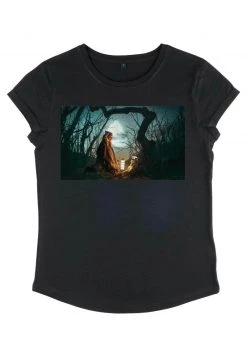 Henry Tiger Damen T-Shirt Print - Black -Günstiges Henry Tiger Geschäft b4ca4f6a675544feb17f1ff2be01cda8