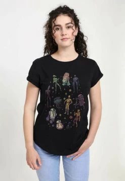 Henry Tiger Damen STAR WARS SIDEKICK CIRCLE - T-Shirt Print - Black
