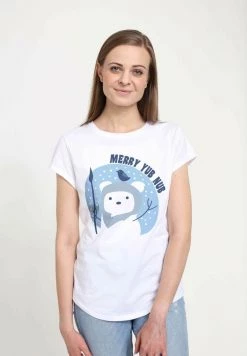 Henry Tiger Damen STAR WARS WOMEN'S MERRY YUB NUB - T-Shirt Print - White