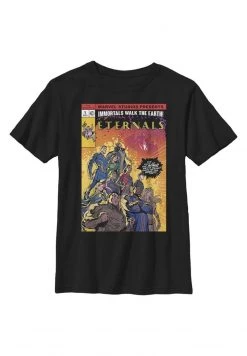 Henry Tiger Unisex MARVEL KIDS HALFTONE COVER - T-Shirt Print - Black