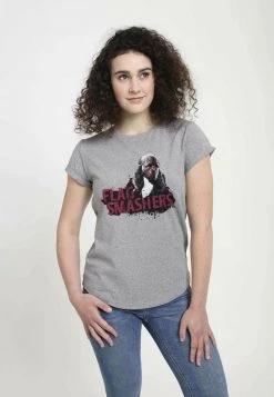 Henry Tiger MARVEL FLAG SMASHERS - T-Shirt Print - Melange Grey | Damen -Günstiges Henry Tiger Geschäft b8155ca879624262b34d9100911230e8