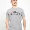 Henry Tiger Unisex MARVEL OTHER - SKYLINE LOGO - T-Shirt Print - Melange Grey