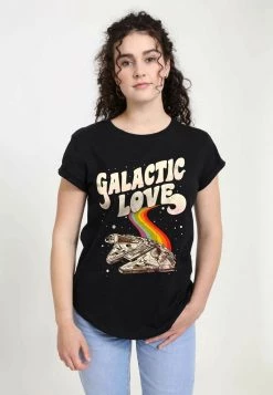 Henry Tiger STAR WARS: CLASSIC - GALACTIC LOVE FALCON - T-Shirt Print - Black | Damen