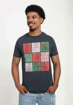 Henry Tiger Herren DISNEY SANTA SQUARES - T-Shirt Print - Melange Black -Günstiges Henry Tiger Geschäft ba5dc89ef54b4d39acc4641c101d2783