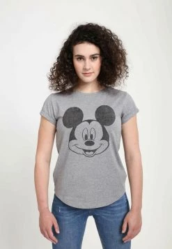 Henry Tiger Damen DISNEY CLASSICS MICKEY CLASSIC - MICKEY FACE - T-Shirt Print - Melange Grey