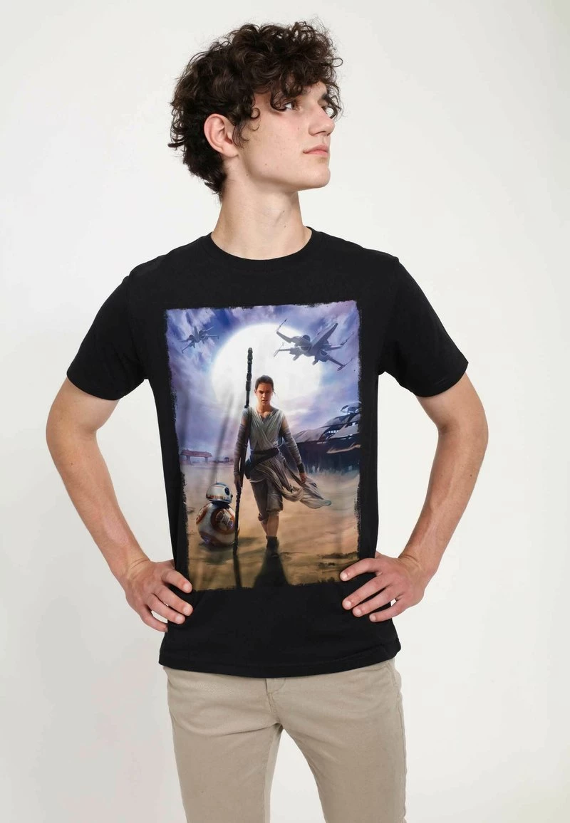 Henry Tiger Unisex STAR WARS: EPISODE 7 - REY PAINTING - T-Shirt Print - Black 3 Henry Tiger Unisex STAR WARS: EPISODE 7 - REY PAINTING - T-Shirt Print - Black – Bild 3