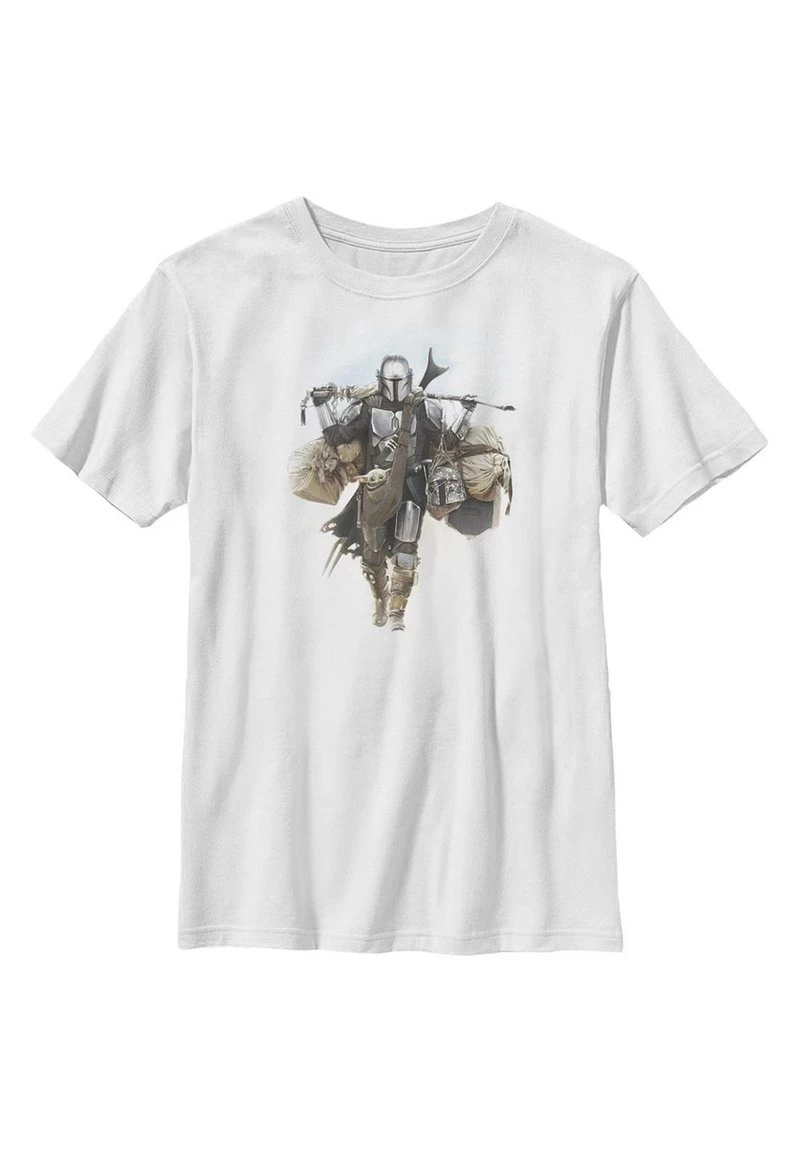 Henry Tiger Unisex STAR WARS WALKING MANDO - T-Shirt Print - White 1 Henry Tiger Unisex STAR WARS WALKING MANDO - T-Shirt Print - White