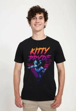 Henry Tiger MARVEL UNISEX NEON KITTY PRYDE - T-Shirt Print - Black