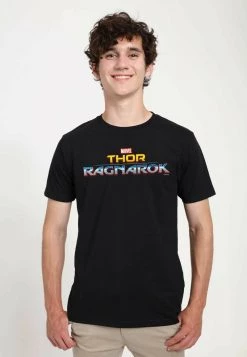 Henry Tiger Unisex MARVEL THOR RAGNAROK - RAGNAROK LOGO - T-Shirt Print - Black