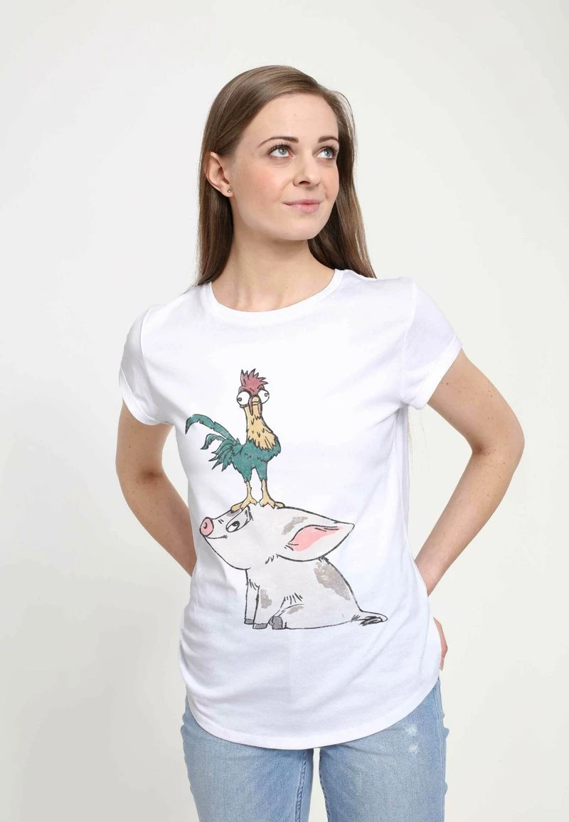 Henry Tiger Damen PIXAR MOANA - PUA - T-Shirt Print - White 4 Henry Tiger Damen PIXAR MOANA - PUA - T-Shirt Print - White – Bild 4