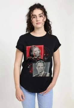 Henry Tiger Damen MARVEL WANDA VISION RETRO BOXUPS - T-Shirt Print - Black