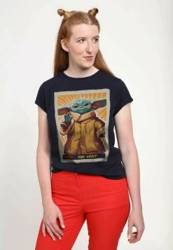 Henry Tiger STAR WARS: THE MANDALORIAN - THE ASSET POSTER - T-Shirt Print - Navy Blue | Damen -Günstiges Henry Tiger Geschäft bd9aa30a709a4533be52c15846473eb8