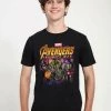 Henry Tiger Unisex MARVEL AVENGERS: INFINITY WAR - GROUP SHOT - T-Shirt Print - Black