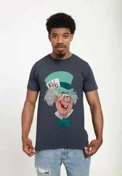 Henry Tiger DISNEY CLASSICS UNISEX MAD HATTER BIG FACE - T-Shirt Print - Melange Black -Günstiges Henry Tiger Geschäft bf8a53e790eb4343871b925ed17e9e75