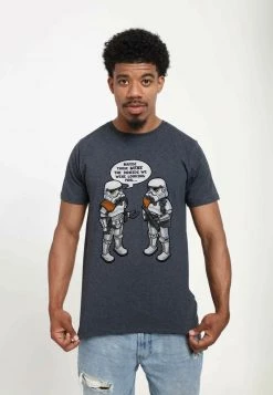 Henry Tiger Unisex STAR WARS: CLASSIC - DROID WHOOPS - T-Shirt Print - Melange Black