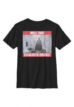 Henry Tiger Unisex STAR WARS ESCALATED QUICKLY - T-Shirt Print - Black