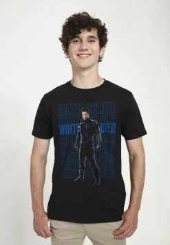 Henry Tiger Unisex MARVELWINTER SOLDIER REPEATING - T-Shirt Print - Black