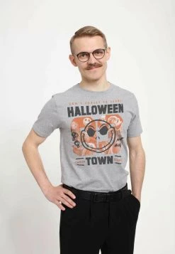 Henry Tiger DISNEY CLASSICS UNISEX HALLOWEENTOWN COLLEGE - T-Shirt Print - Melange Grey