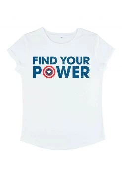 Henry Tiger Damen MARVEL SHIELD POWER - T-Shirt Print - White -Günstiges Henry Tiger Geschäft c1406f131228453394f17f24db6cdba7