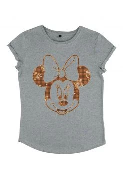 Henry Tiger Damen DISNEY FALL FLORAL PLAID MINNIE - T-Shirt Print - Melange Grey -Günstiges Henry Tiger Geschäft c1735a214f5f4db38240eb44594e6faa
