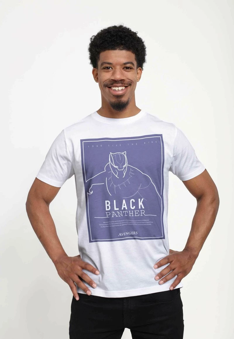 Henry Tiger Unisex MARVEL AVENGERS CLASSIC - PANTHER DEFINITION - T-Shirt Print - White 1 Henry Tiger Unisex MARVEL AVENGERS CLASSIC - PANTHER DEFINITION - T-Shirt Print - White