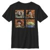 Henry Tiger Unisex PIXAR KIDS HALLOWEEN FOUR SQUARE - T-Shirt Print - Black