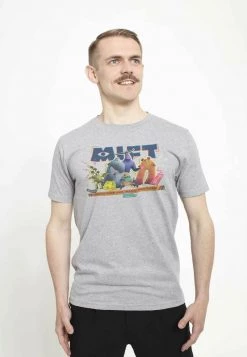 Henry Tiger PIXAR UNISEX MIFT COMEDIANS - T-Shirt Print - Melange Grey