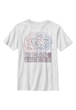 Henry Tiger MARVEL KIDS THEFALCON AND THE WINTER SOLDIER WIREFRAME - T-Shirt Print - White | Unisex